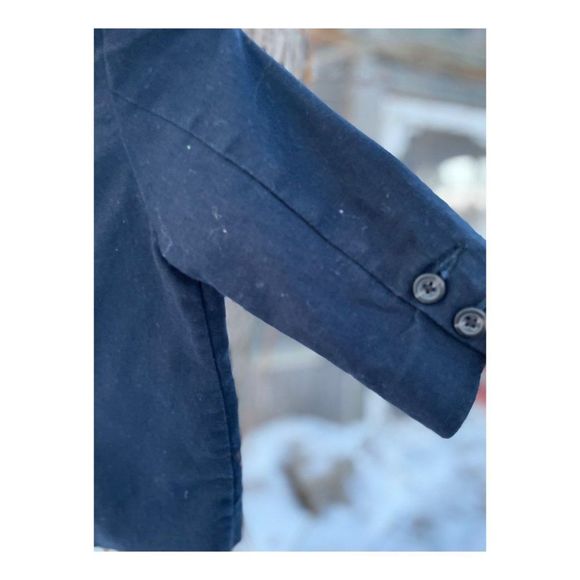 Baby Gap Navy Blue Linen Blend Blazer Sport Coat Sz 18/24M - Picture 6 of 13